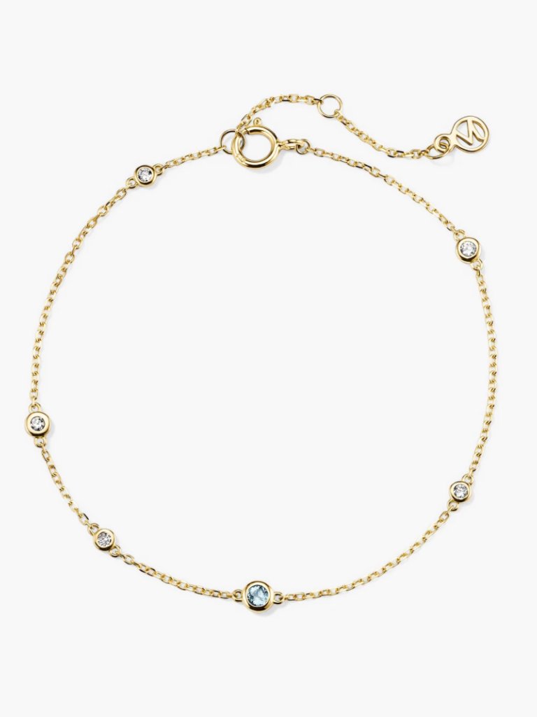 New Mejuri Multi Gemstone Station Bracelet